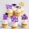 40PCS Purple Graduation Cupcake Toppers 2026 – Glitter Graduation Cap & Diploma Picks – Class of 2026 Dessert Decorations for Graduation Party Cakes & Cupcakes
